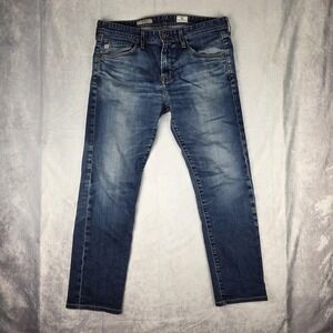 AG Dylan Jeans Mens 33x26 Blue Slim Skinny Made USA Adriano Goldschmied Denim
